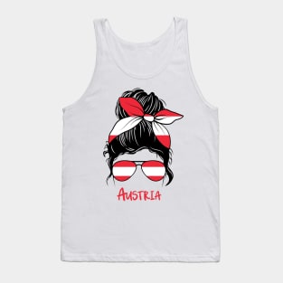 Austria girl, Proud Flag, Austria gift heritage, 	Austrian girlfriend Tank Top